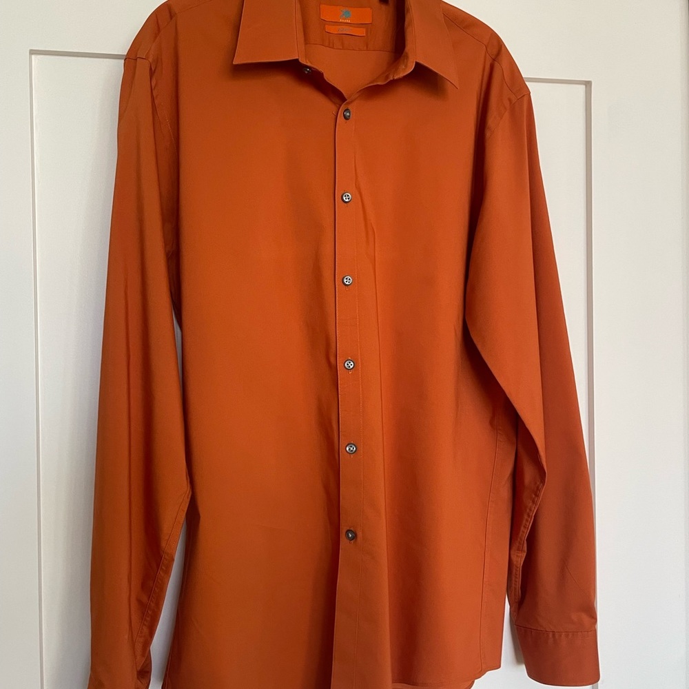 Orange men’s dress shirt